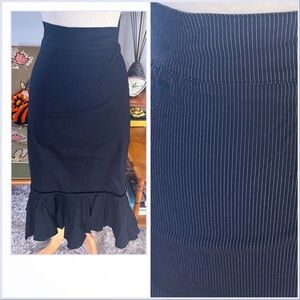 Retro Skirt l 1950s style l Pencil Wiggle l Black Pinstripe l Rock Steady l M